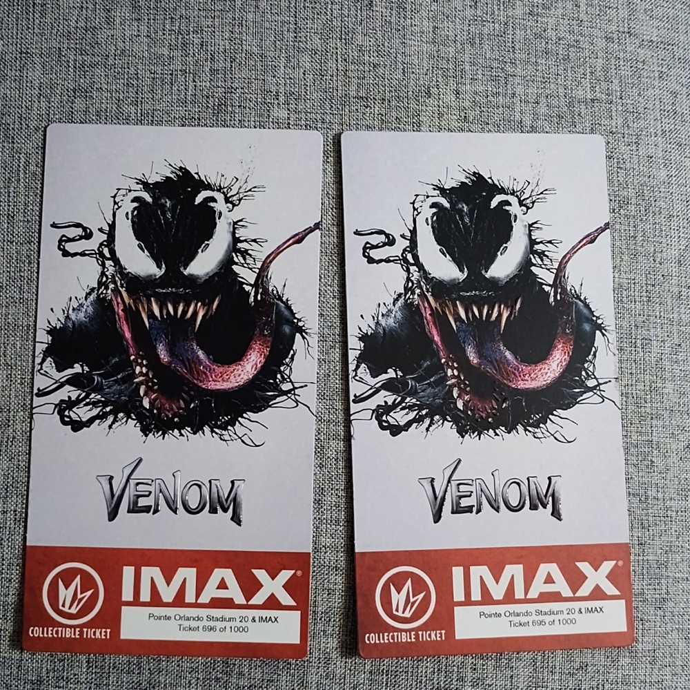 Venom IMAX Collectible Tickets